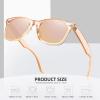 imageMEETSUN Polarized Sunglasses for Women Men Classic Retro Square Frame Driving Trendy Sun Glasses UV ProtectionBrown Frame Champagne Mirrored Lens
