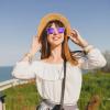 imageMEETSUN Polarized Sunglasses for Women Men Classic Retro Square Frame Driving Trendy Sun Glasses UV ProtectionClear Frame Purple Mirrored Lens