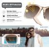 imageMEETSUN Polarized Sunglasses for Women Men Classic Retro Square Frame Driving Trendy Sun Glasses UV ProtectionLight Brown Frame Brown Gradient Lens