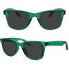 imageMEETSUN Polarized Sunglasses for Women Men Classic Retro Square Frame Driving Trendy Sun Glasses UV ProtectionLight Green Frame Grey Lens