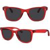 imageMEETSUN Polarized Sunglasses for Women Men Classic Retro Square Frame Driving Trendy Sun Glasses UV ProtectionLight Red Frame Grey Lens