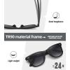 imageMEETSUN Polarized Sunglasses for Women Men Classic Retro Square Frame Driving Trendy Sun Glasses UV ProtectionMatte Black Frame Grey Gradient Lens