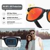 imageMEETSUN Polarized Sunglasses for Women Men Classic Retro Square Frame Driving Trendy Sun Glasses UV ProtectionMatte Black Frame Red Mirrored Lens