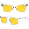 imageMEETSUN Polarized Sunglasses for Women Men Classic Retro Square Frame Driving Trendy Sun Glasses UV ProtectionNight Vision Lens Clear Frame