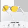 imageMEETSUN Polarized Sunglasses for Women Men Classic Retro Square Frame Driving Trendy Sun Glasses UV ProtectionNight Vision Lens Clear Frame