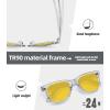 imageMEETSUN Polarized Sunglasses for Women Men Classic Retro Square Frame Driving Trendy Sun Glasses UV ProtectionNight Vision Lens Clear Frame