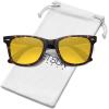 imageMEETSUN Polarized Sunglasses for Women Men Classic Retro Square Frame Driving Trendy Sun Glasses UV ProtectionNight Vision Lens Matte Leopard Frame
