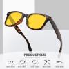 imageMEETSUN Polarized Sunglasses for Women Men Classic Retro Square Frame Driving Trendy Sun Glasses UV ProtectionNight Vision Lens Matte Leopard Frame