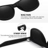imageMEETSUN Polarized Sunglasses for Women Men Classic Retro Square Frame Driving Trendy Sun Glasses UV ProtectionS1matte Black
