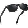 imageMEETSUN Polarized Sunglasses for Women Men Classic Retro Square Frame Driving Trendy Sun Glasses UV ProtectionS1matte Black