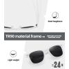 imageMEETSUN Polarized Sunglasses for Women Men Classic Retro Square Frame Driving Trendy Sun Glasses UV ProtectionWhite Frame Grey Lens