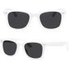 imageMEETSUN Polarized Sunglasses for Women Men Classic Retro Square Frame Driving Trendy Sun Glasses UV ProtectionWhite Frame Grey Lens