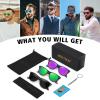 imageMEETSUN Polarized Sunglasses for Women Men Classic Retro Trendy Driving Sun Glasses UV400 Protection 3 Pack3 Pack Gradient FrameBlack  Green  Purple