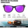 imageMEETSUN Polarized Sunglasses for Women Men Classic Retro Trendy Driving Sun Glasses UV400 Protection 3 Pack3 Pack Gradient FrameBlack  Green  Purple