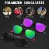 imageMEETSUN Polarized Sunglasses for Women Men Classic Retro Trendy Driving Sun Glasses UV400 Protection 3 Pack3 Pack Gradient FrameBlack  Green  Purple