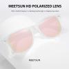 imageMEETSUN Polarized Sunglasses for Women Men Classic Retro Trendy Driving Sun Glasses UV400 Protection 3 Pack3 Pack Matte Black  Black Pink  White Pink