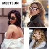 imageMEETSUN Polarized Sunglasses for Women Men Classic Retro Trendy Driving Sun Glasses UV400 Protection 3 Pack3 Pack Matte Black  Black Pink  White Pink