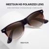 imageMEETSUN Polarized Sunglasses for Women Men Classic Retro Trendy Driving Sun Glasses UV400 Protection 3 Pack3 Pack Matte Black  Brown Gradient  Tortoise Brown