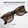 imageMEETSUN Polarized Sunglasses for Women Men Classic Retro Trendy Driving Sun Glasses UV400 Protection 3 Pack3 Pack Matte Black  Brown Gradient  Tortoise Brown