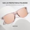 imageMEETSUN Polarized Sunglasses for Women Men Classic Retro Trendy Driving Sun Glasses UV400 Protection 3 Pack3 Pack Matte Black  Champagne Mirrored  Pink Mirrored
