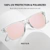 imageMEETSUN Polarized Sunglasses for Women Men Classic Retro Trendy Driving Sun Glasses UV400 Protection 3 Pack3 Pack Matte Black  Champagne Mirrored  Pink Mirrored