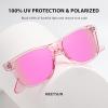 imageMEETSUN Polarized Sunglasses for Women Men Classic Retro Trendy Driving Sun Glasses UV400 Protection 3 Pack3 Pack Matte Black  Champagne Mirrored  Purple Pink Mirrored