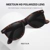 imageMEETSUN Polarized Sunglasses for Women Men Classic Retro Trendy Driving Sun Glasses UV400 Protection 3 Pack3 Pack Matte Black  Leopard Grey  Grey Leopard
