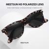 imageMEETSUN Polarized Sunglasses for Women Men Classic Retro Trendy Driving Sun Glasses UV400 Protection 3 Pack3 Pack Matte Black  Leopard Grey  Grey Leopard