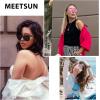 imageMEETSUN Polarized Sunglasses for Women Men Classic Retro Trendy Driving Sun Glasses UV400 Protection 3 Pack3 Pack Matte Black  Purple Pink Mirrored  Pink Mirrored