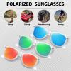 imageMEETSUN Polarized Sunglasses for Women Men Classic Retro Trendy Driving Sun Glasses UV400 Protection 3 Pack3 Pack Matte Clear FrameBlue  Green  Red