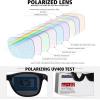 imageMEETSUN Polarized Sunglasses for Women Men Classic Retro Trendy Driving Sun Glasses UV400 Protection 3 Pack3 Pack Matte Clear FrameBlue  Green  Red