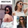 imageMEETSUN Polarized Sunglasses for Women Men Classic Retro Trendy Driving Sun Glasses UV400 Protection 3 Pack3 Pack White FrameGrey Lens