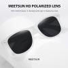 imageMEETSUN Polarized Sunglasses for Women Men Classic Retro Trendy Driving Sun Glasses UV400 Protection 3 Pack3 Pack White FrameGrey Lens