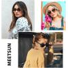 imageMEETSUN Polarized Sunglasses for Women Men Trendy Classic Retro Designer Style Fashion UV400 Protection3 Pack Black  Brown Gradient  Light Brown