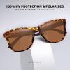 imageMEETSUN Polarized Sunglasses for Women Men Trendy Classic Retro Designer Style Fashion UV400 Protection3 Pack Black  Light Brown  Tortoiseshell