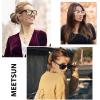 imageMEETSUN Polarized Sunglasses for Women Men Trendy Classic Retro Designer Style Fashion UV400 Protection3 Pack Black Lens  Rose Gold Mirrored  Pink Mirrored