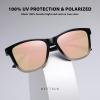 imageMEETSUN Polarized Sunglasses for Women Men Trendy Classic Retro Designer Style Fashion UV400 Protection3 Pack Black Lens  Rose Gold Mirrored  Pink Mirrored