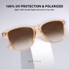 imageMEETSUN Polarized Sunglasses for Women Men Trendy Classic Retro Designer Style Fashion UV400 Protection3 Pack Brown Gradient  Light Brown  Pink Mirrored