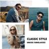 imageMEETSUN Polarized Sunglasses for Women Men Trendy Classic Retro Designer StyleA1 Glossy Black