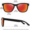 imageMEETSUN Polarized Sunglasses for Women Men Trendy Classic Retro Designer StyleBlack Frame  Orange Mirrored