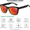 imageMEETSUN Polarized Sunglasses for Women Men Trendy Classic Retro Designer StyleBlack Frame  Orange Mirrored