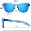 imageMEETSUN Polarized Sunglasses for Women Men Trendy Classic Retro Designer StyleBlue Frame  Blue Mirrored Lens