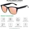 imageMEETSUN Polarized Sunglasses for Women Men Trendy Classic Retro Designer StyleBottom Rose Gold FrameRose Gold Lens