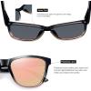 imageMEETSUN Polarized Sunglasses for Women Men Trendy Classic Retro Designer StyleBottom Rose Gold FrameRose Gold Lens