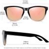 imageMEETSUN Polarized Sunglasses for Women Men Trendy Classic Retro Designer StyleBottom Rose Gold FrameRose Gold Lens
