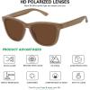 imageMEETSUN Polarized Sunglasses for Women Men Trendy Classic Retro Designer StyleBrown Frame  Brown Lens