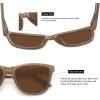 imageMEETSUN Polarized Sunglasses for Women Men Trendy Classic Retro Designer StyleBrown Frame  Brown Lens