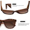 imageMEETSUN Polarized Sunglasses for Women Men Trendy Classic Retro Designer StyleBrown Leopard Frame  Brown Gradient