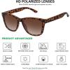 imageMEETSUN Polarized Sunglasses for Women Men Trendy Classic Retro Designer StyleBrown Leopard Frame  Brown Gradient