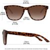 imageMEETSUN Polarized Sunglasses for Women Men Trendy Classic Retro Designer StyleBrown Leopard Frame  Brown Gradient